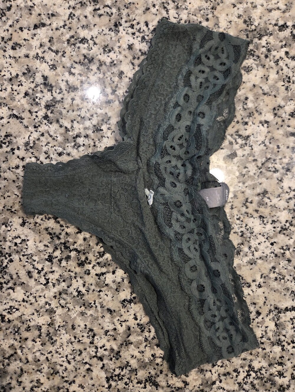 aerie Olive Green Lace Bikini Panty
